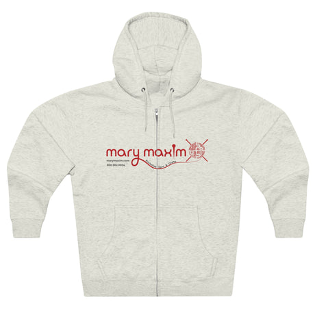 Mary Maxim Full Zip Hoodie - Red Logo - Unisex