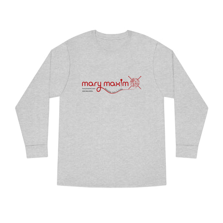Mary Maxim Long Sleeve Tee - Red Logo - Unisex