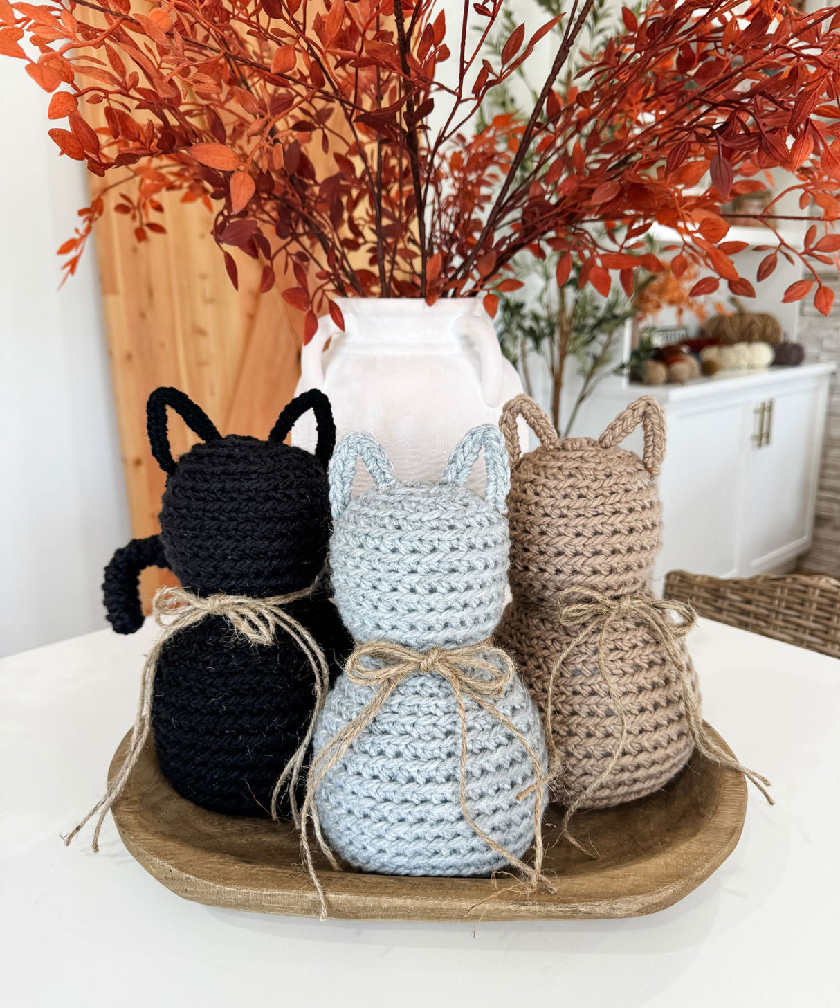 Rustic Farmhouse Crochet Ami Cats