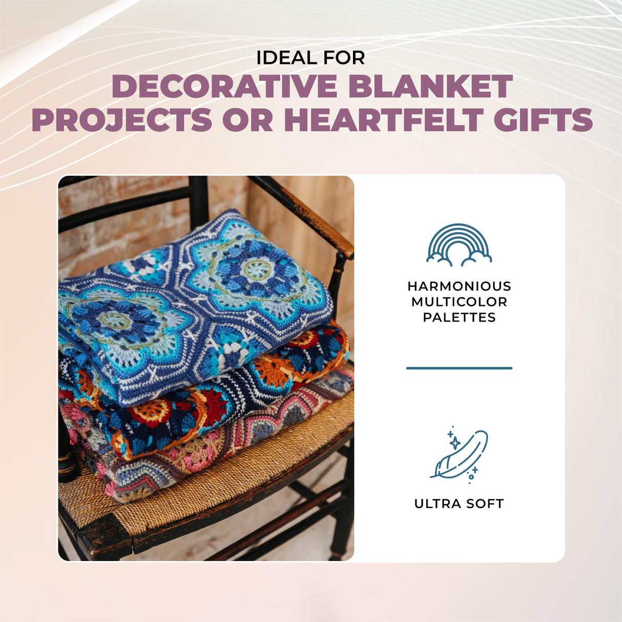 Persian Tiles Throw (Mary Maxim Mellowspun DK)