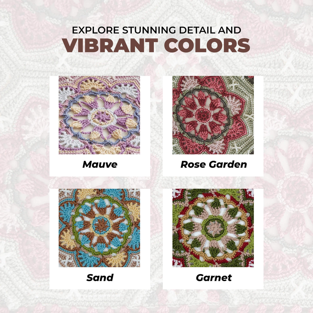 Persian Tiles Throw (Mary Maxim Mellowspun DK)