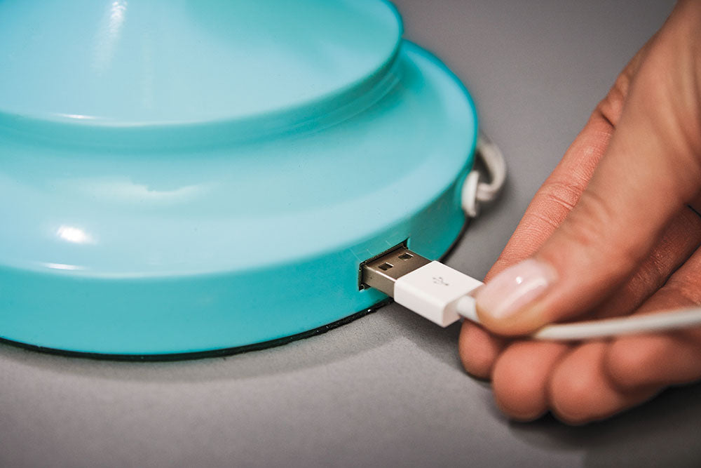 Revive LED Turquoise Desk Lamp - With USB Port